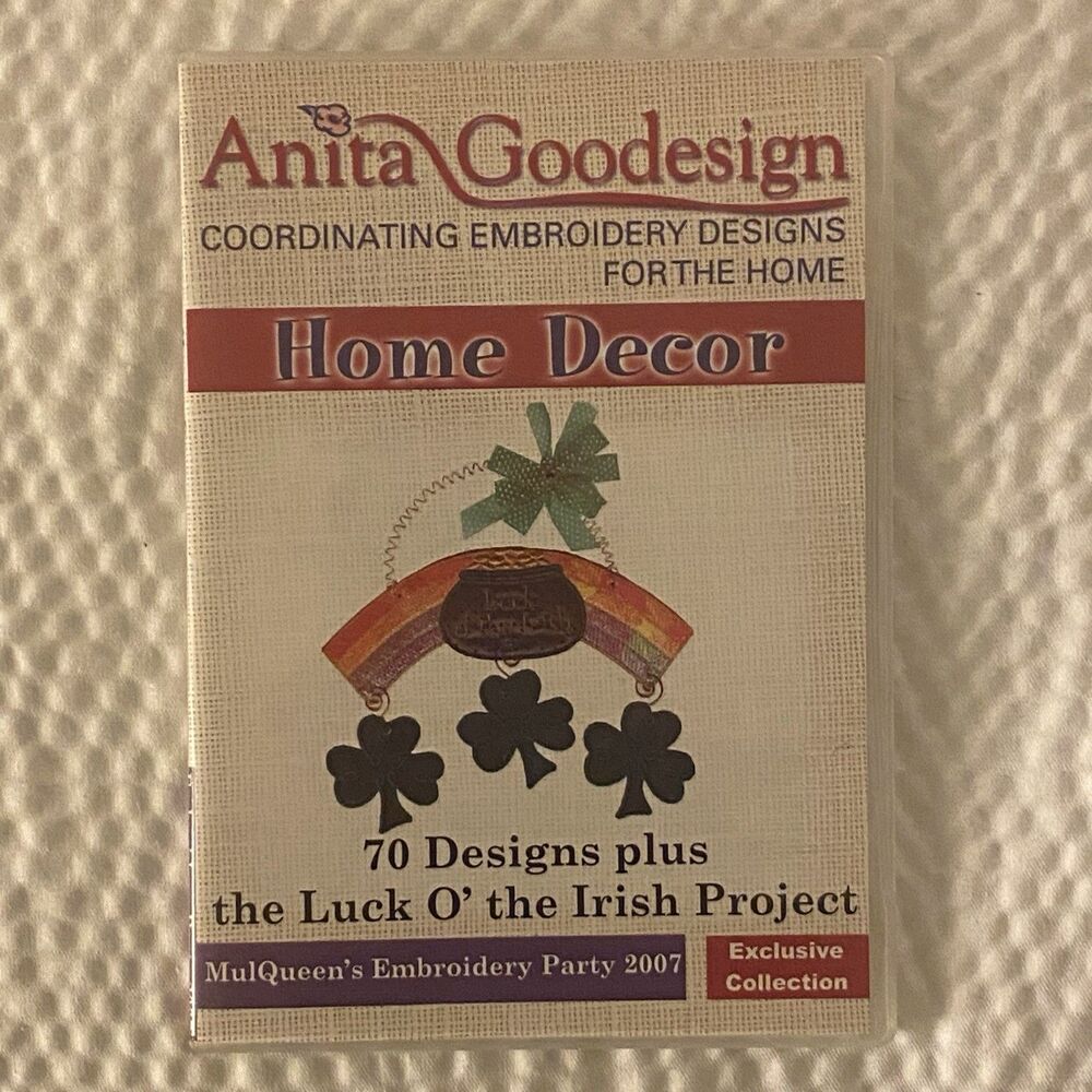 Anita Goodesign MulQueens Embroidery Party 2007 CD Home Decor 70 Designs